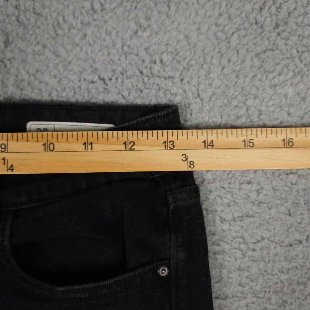 Zara Z1975 Jeans Womens 36 US 4 Black Flare Stretch Denim Dark Wash Boho 26x35 - Picture 5 of 12